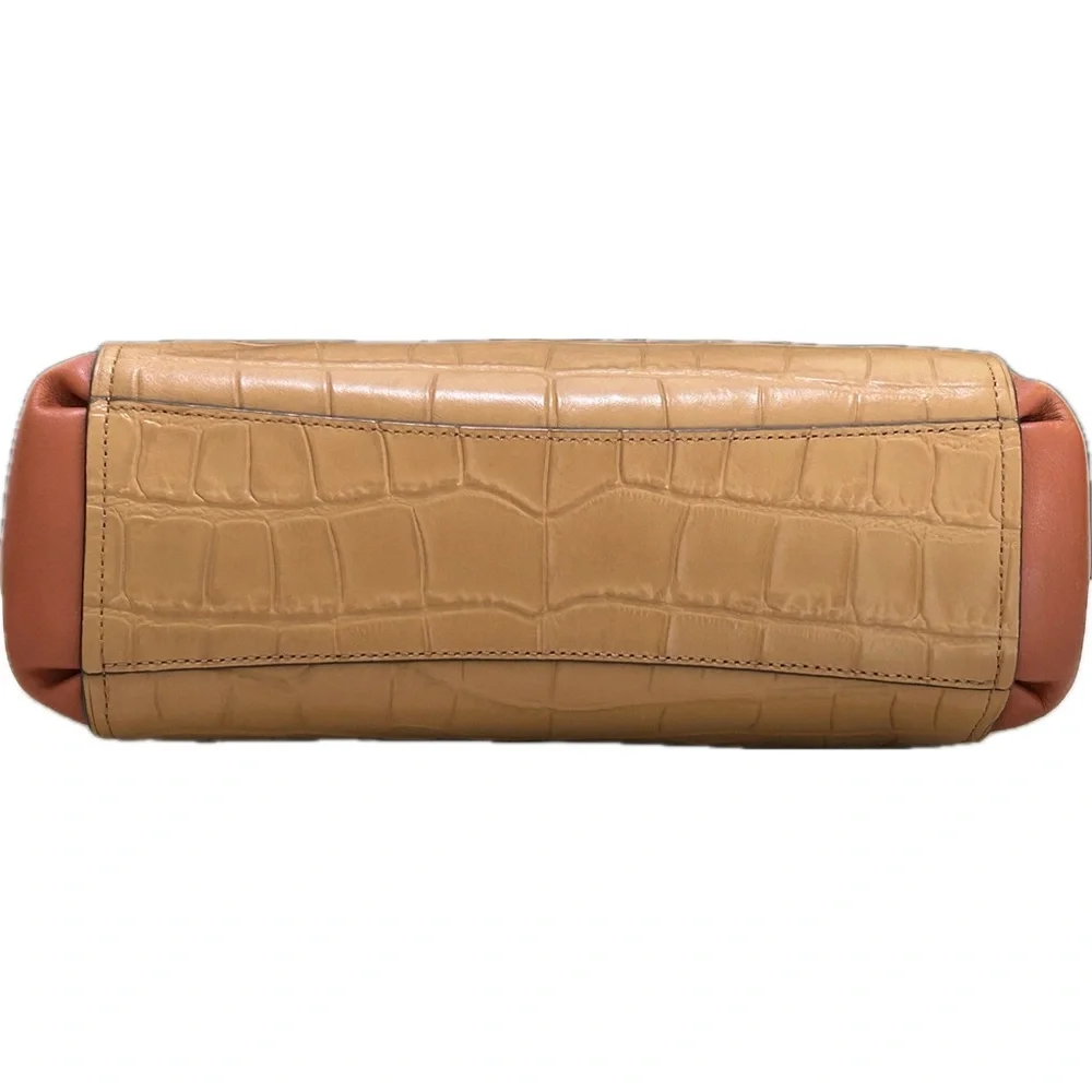 COACH Brooke Mini Croc Embossed and Smooth Leather in Colorblock Xbody/Satchel - Picture 10 of 14